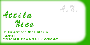 attila nics business card